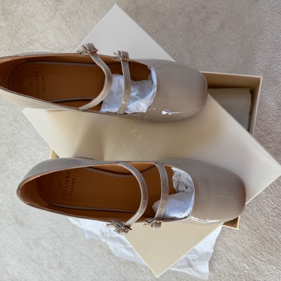 Sezane Soline Mary Janes Light Beige Varnish - Size 6,5 - Picture 3 of 5